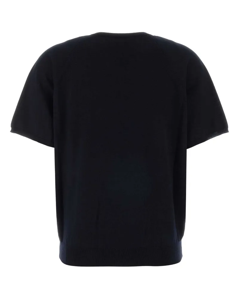 Miu Miu Women's Midnight Blue Wool Sweater Bleugrigio Exterior: Virgin Maglieria Navy