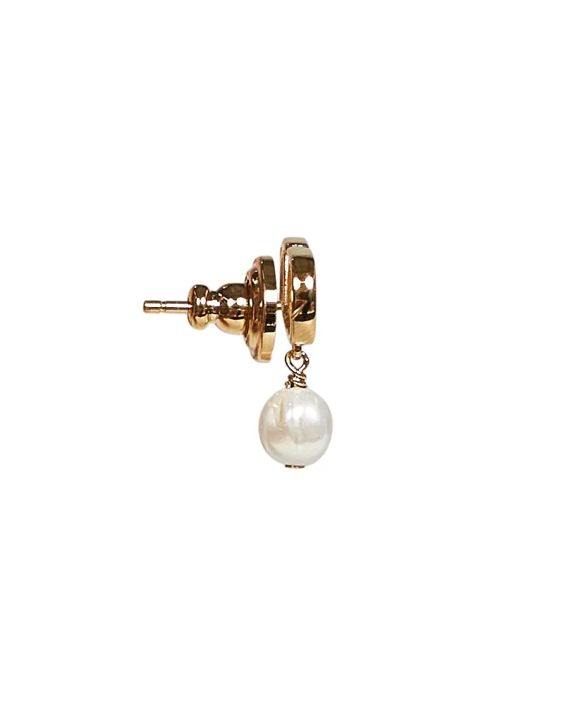 Valentino Garavani Women's Earrings Vlogo Signature Gold Brass Gold