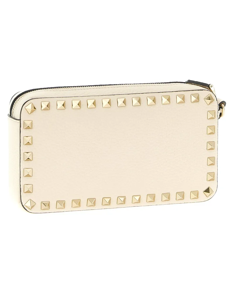Valentino Garavani Women's Rockstud Clutch White Calfskin Leather White
