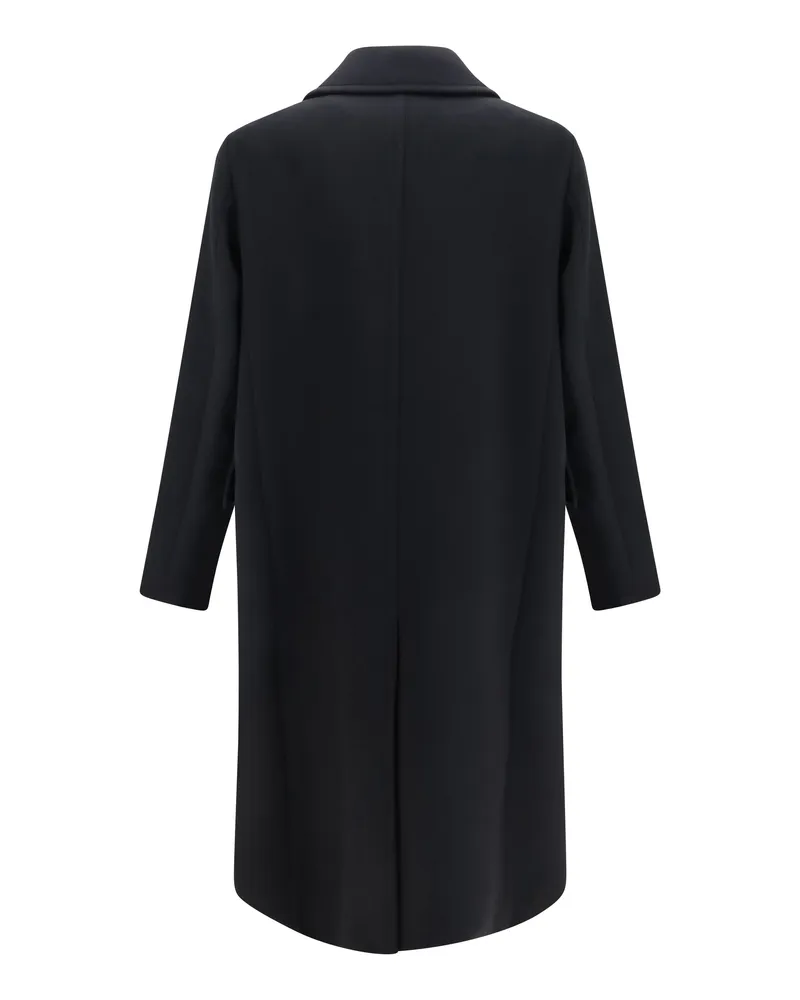 Fendi Wool and Angora Coat — Black Black