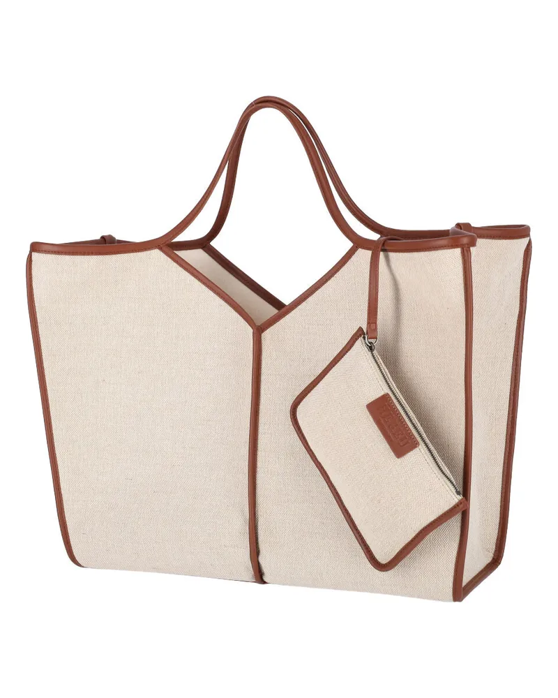 HEREU Women's Bags White Body: Jute Beige