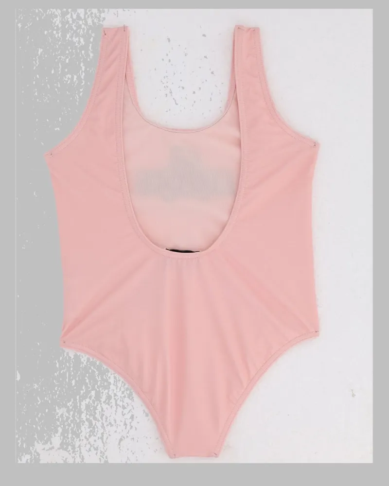 Moschino Teddy Bear Print One-Piece Swimsuit — Pink Pink