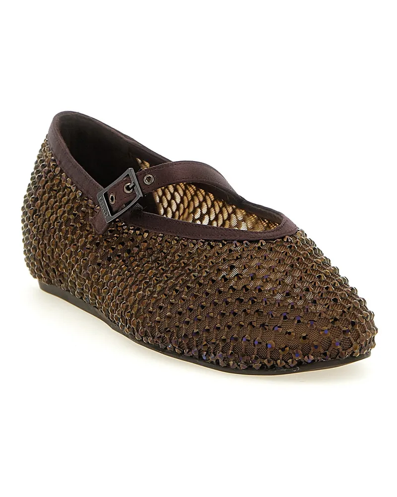 Le Silla Women's Brown Polyamide Ballet Flats Brown