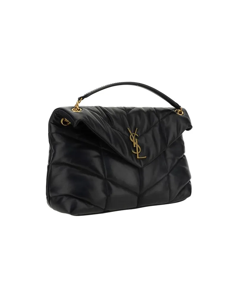 Saint Laurent Women's Black Lamb Leather Shoulder Bag Black