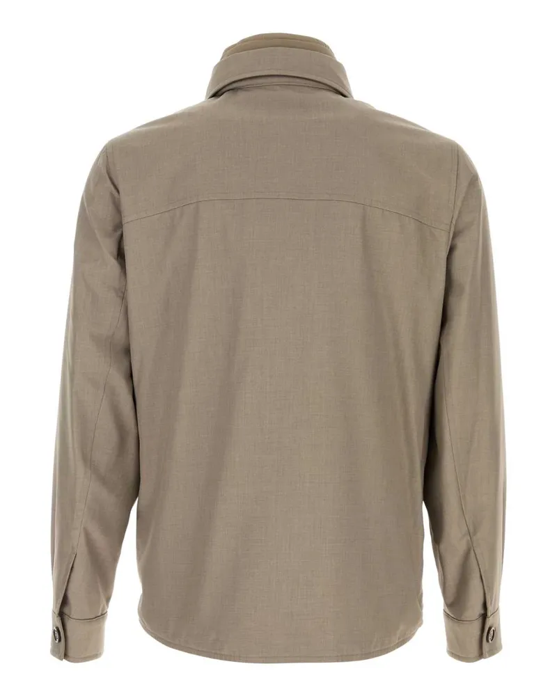 MOORER Men's Dove Grey Jacquard Dulac Jacket Sabbia Giubbini Beige