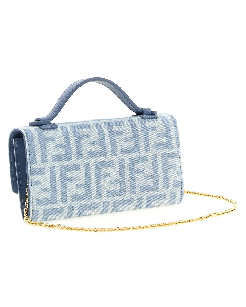 Fendi Baguette Wallet on Chain — Blue Blue