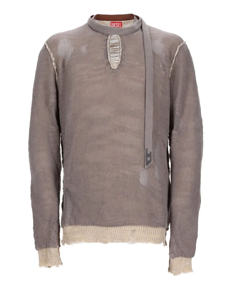 Diesel K-Daianeris Sweater — Gray Gray