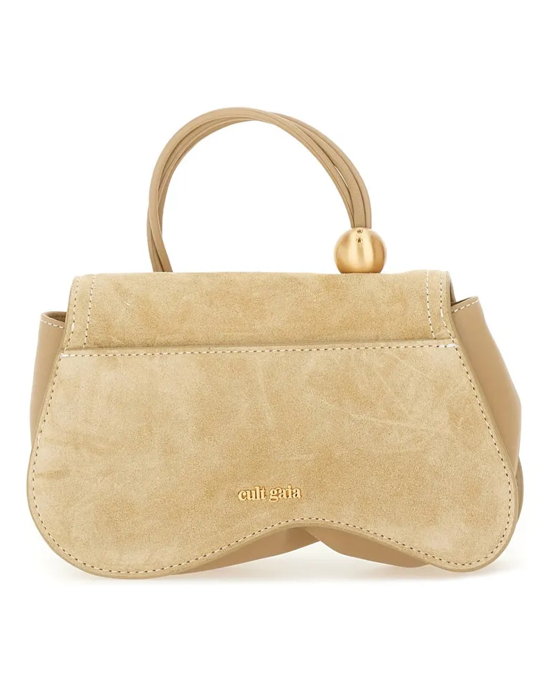 Cult Gaia Women's Mini Handbag Kazia Beige Calf Leather Handbags Hand Bags Beige