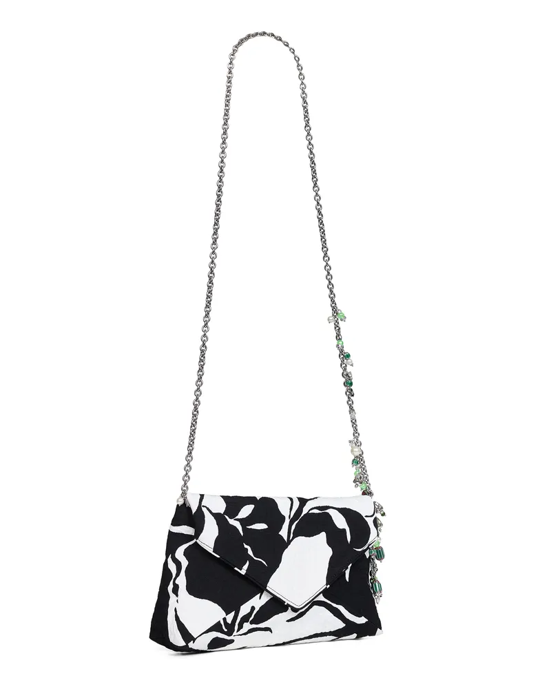 Dries van Noten Women's Clutch Bag With Chain Strap, Multicolour Cotton Handbags Hand Multicolor