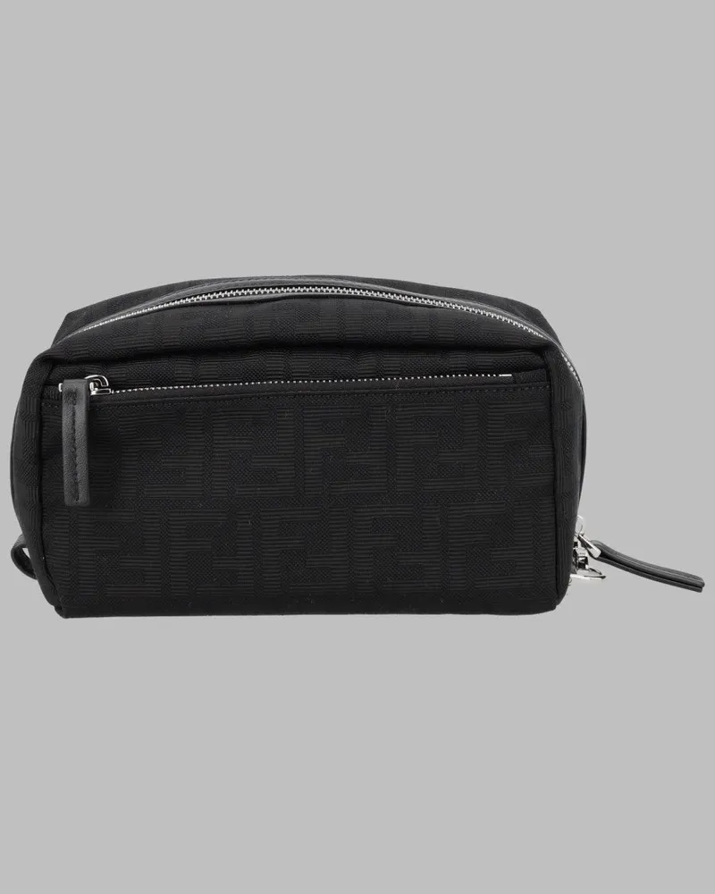 Fendi Fabric Clutch — Black Black
