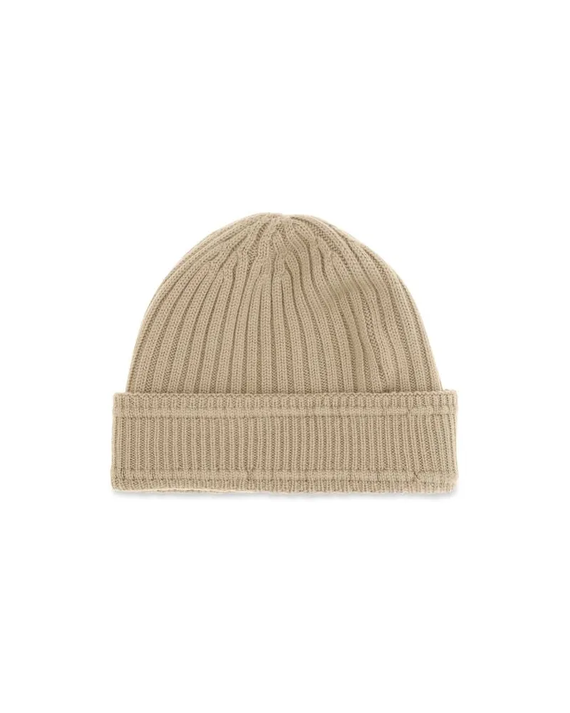 Burberry Men's Beige Wool Oves Aries Beanie Accessory Beige