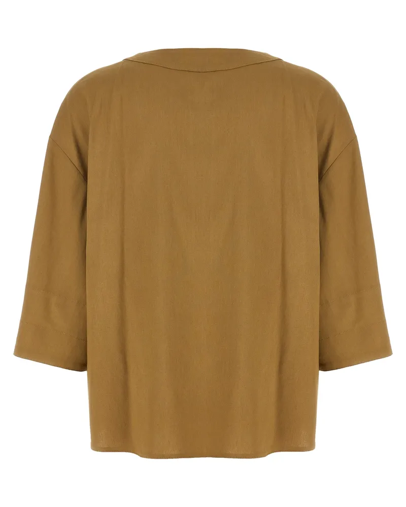 Max Mara Women's Beige Linen Blouse Beige