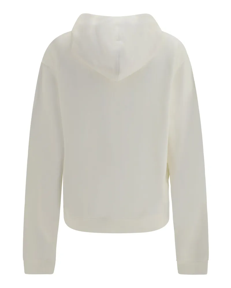 Gucci Women's Cotton And Cashmere Jersey Hoodie White-Mc Cotton; Kashmir-Capra Hircus Sweatshirts White/mc Kashmir/capra Sweater White