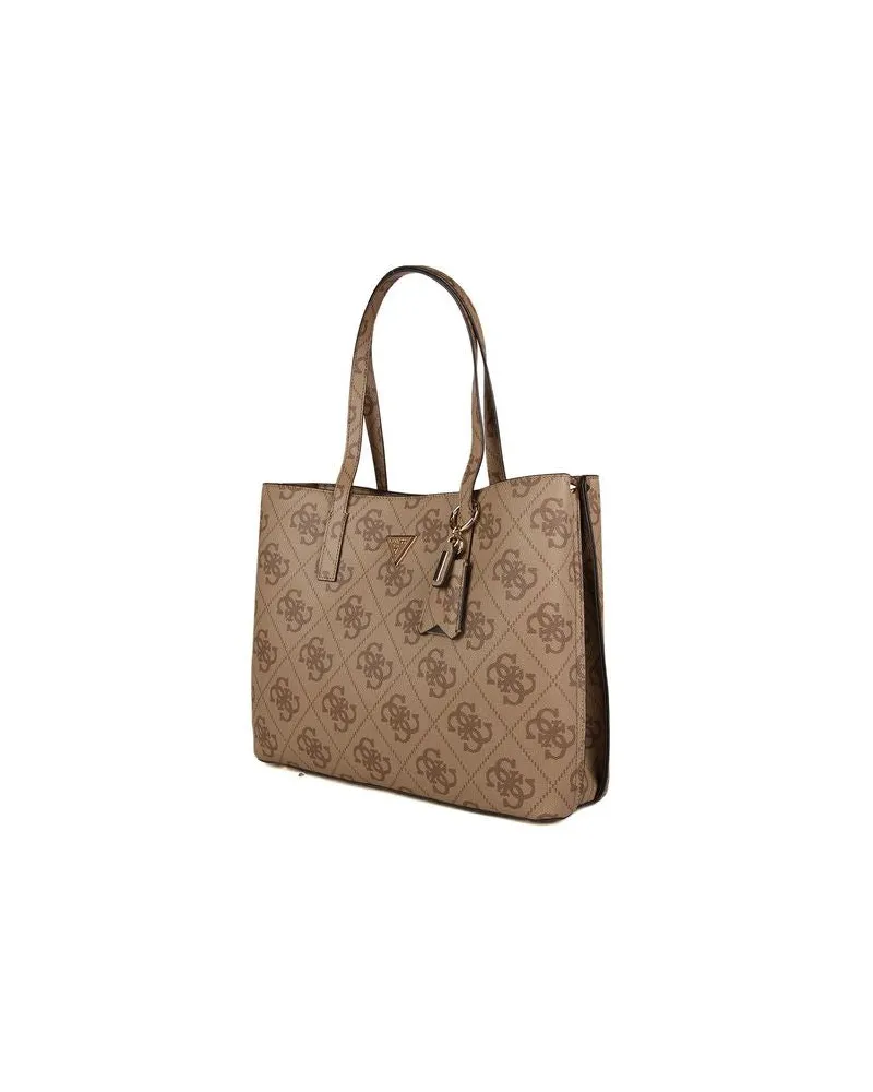 Guess Women's Tote Bag Latte Logo Polyurethane - Tote-Bags Beige