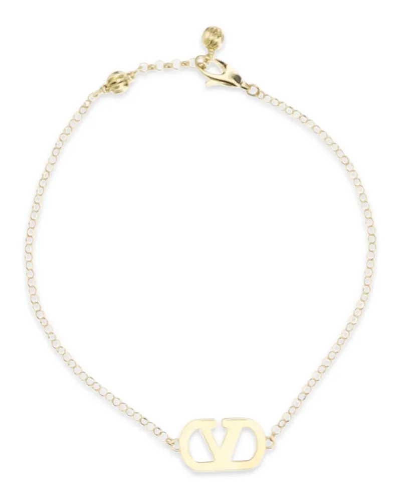 Valentino Garavani Women's Vlogo Signature Bracelet Metal And Swarovski® Crystals Oro-Crystal Bracelets Oro/crystal Gold
