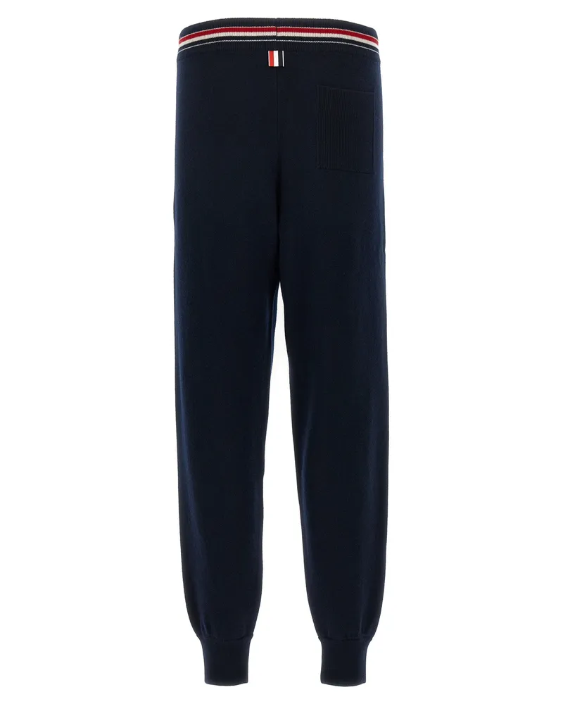 Thom Browne Men's Blue Cashmere Joggers (workout Pants Blue