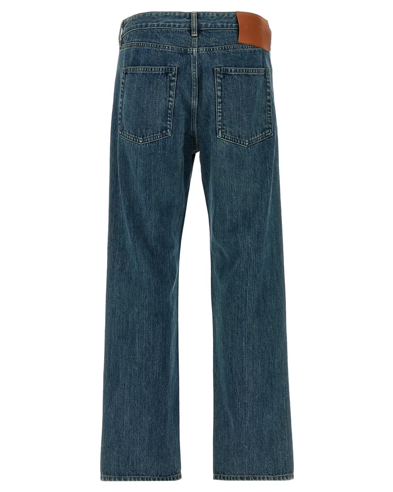 Jil Sander Men's Blue Cotton Straight-Leg Jeans Clothing Blue
