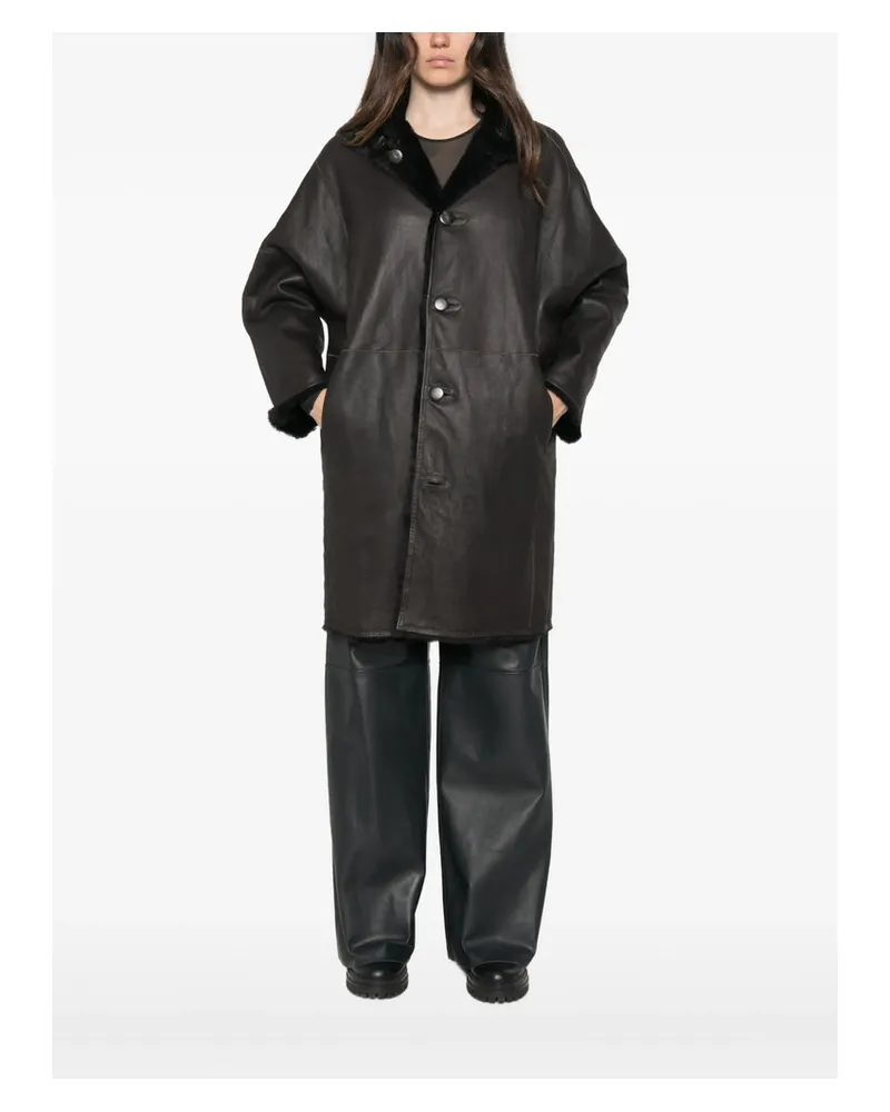 Yves Salomon Reversible Shearling Jacket — Black Black