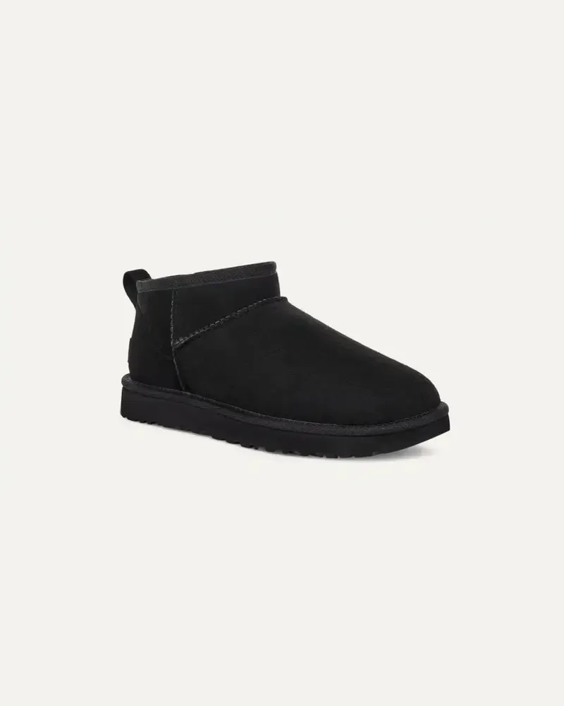 UGG Suede Mini Boots Slippers — Black Black