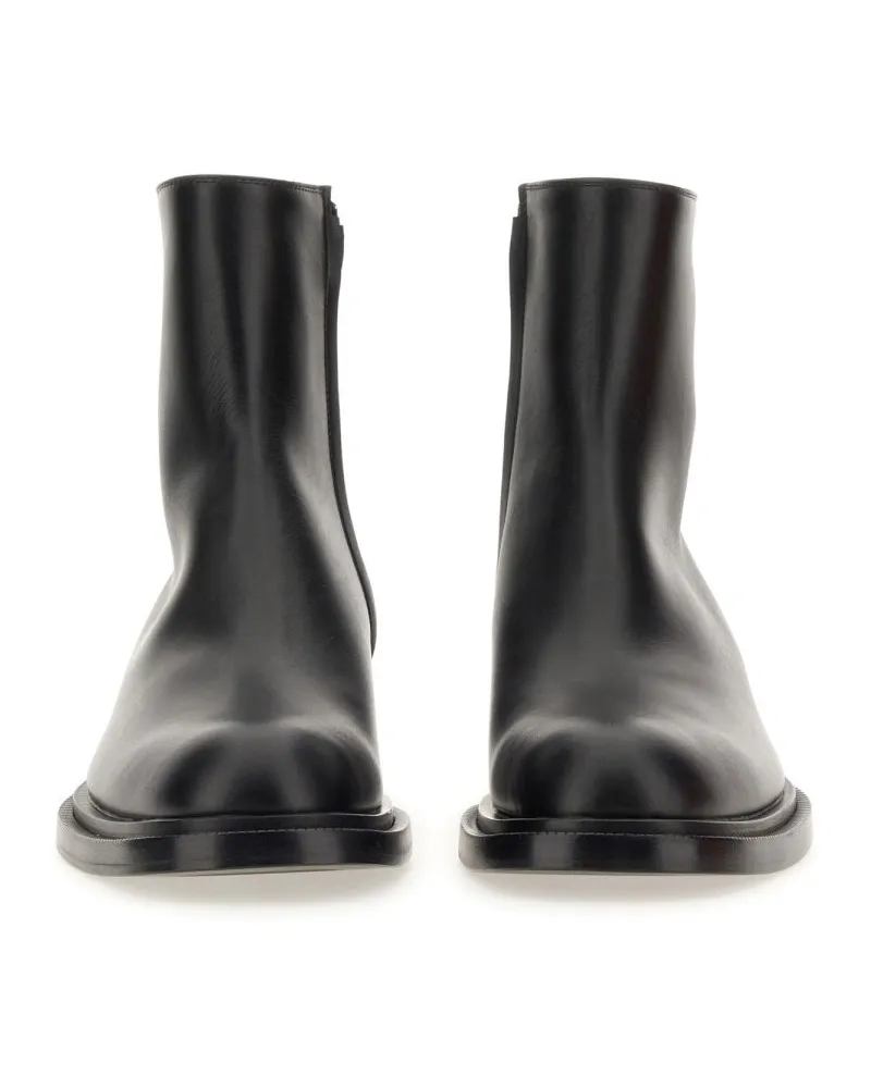 Alexander McQueen Cuban Stack Boot — Black Black