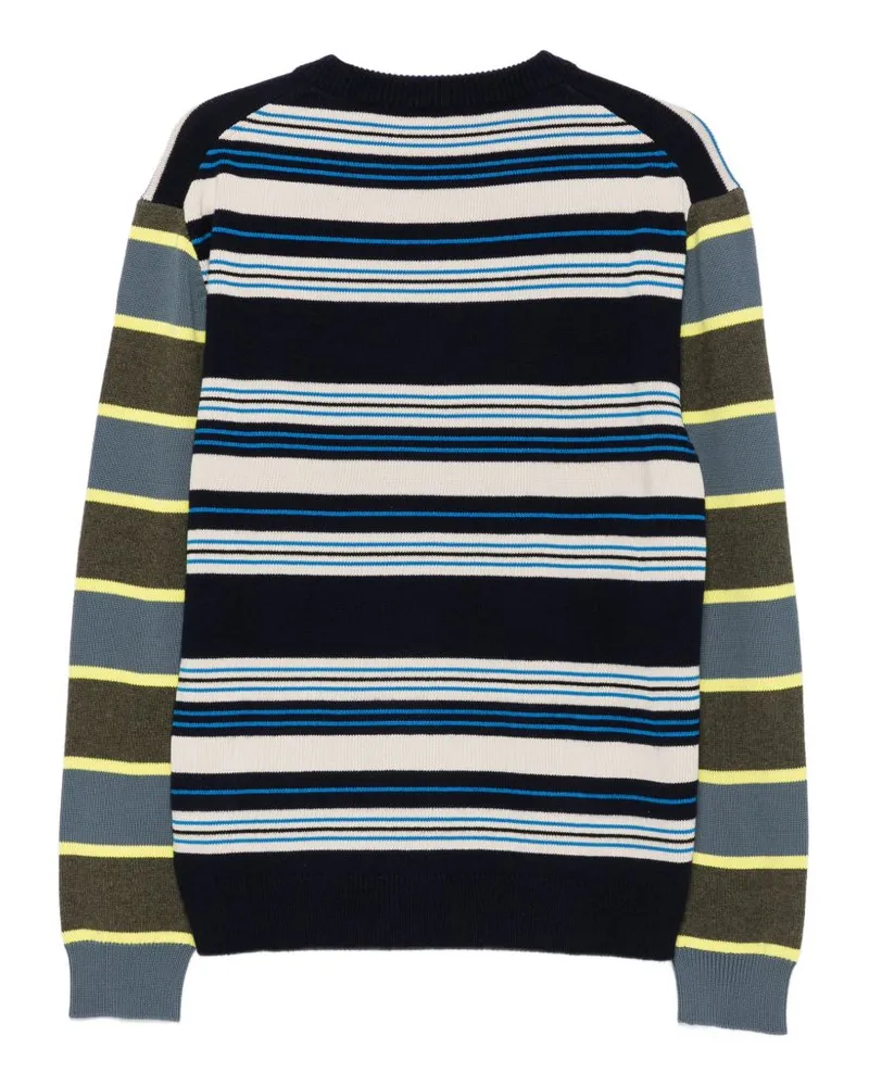Paul Smith Striped Wool-Blend Sweater — Navy Navy