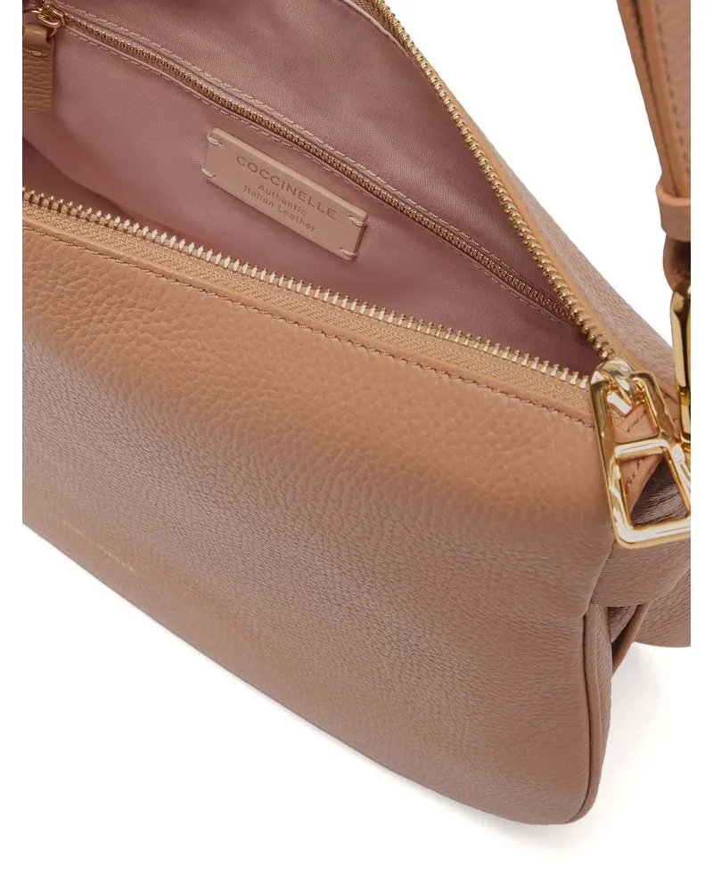 Coccinelle Women's Shoulder Bag Nude Cowhide - Shoulder-Bags Beige
