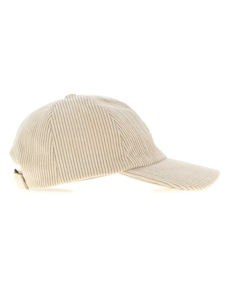 Moncler Women's Baseball Stretch Corduroy Cap Beige Polyester Nylon Elastane Beige