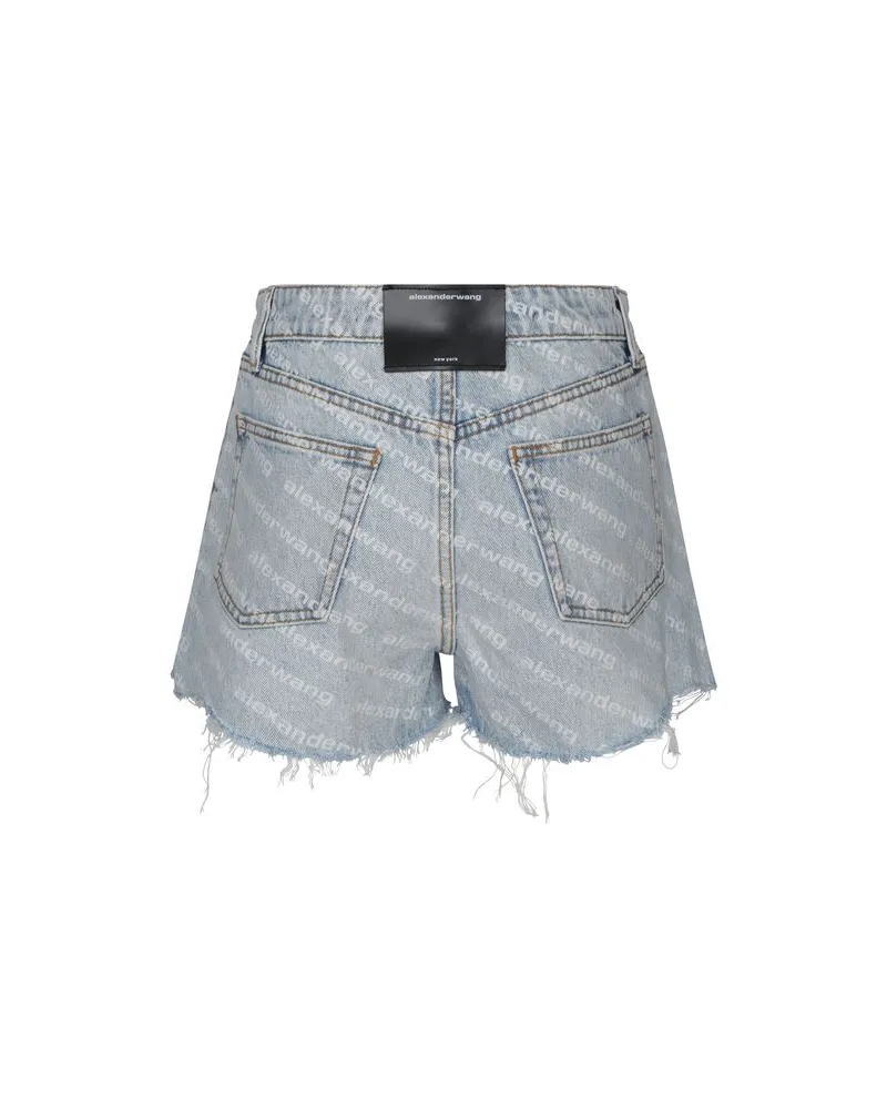 Alexander Wang Women's Blue Cotton Bermuda Shorts Blue
