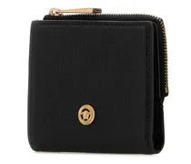Men's Black Leather Wallet Blackgold Portafogli