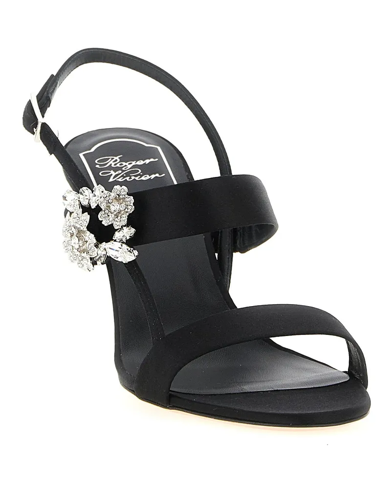 Roger Vivier Mini Bouquet Sandal — Black Black