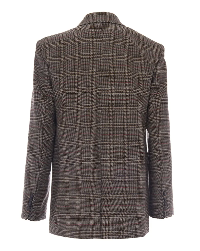 Max Mara Women's Blazer Alca Pied De Poule Black Jacket Black