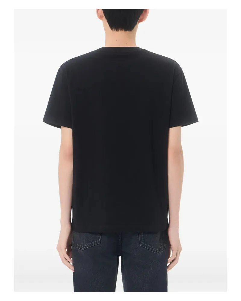 Valentino Garavani VGold Appliqué Cotton T-Shirt — Black Black