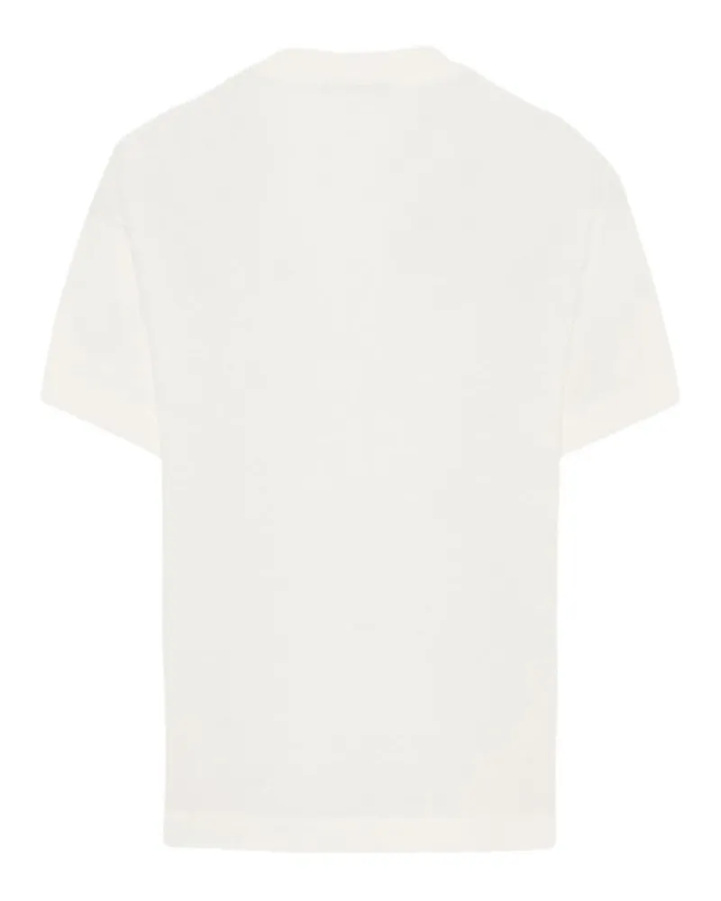 Fendi Cotton Logo T-Shirt — White White