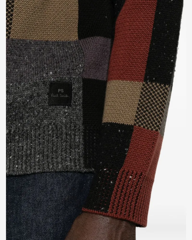 Paul Smith Patchwork Knit Sweater — Multicolor Multicolor