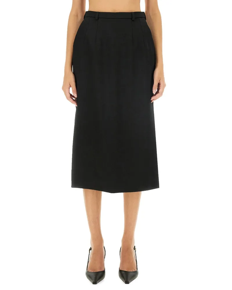 Dolce & Gabbana Virgin Wool Skirt — Black Black