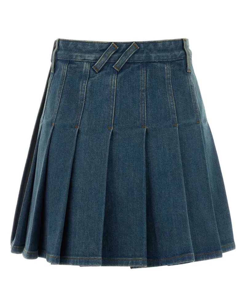 Burberry Women's Stretch Denim Skirt Midblue Exterior: Cotton Elastane Gonne Blue