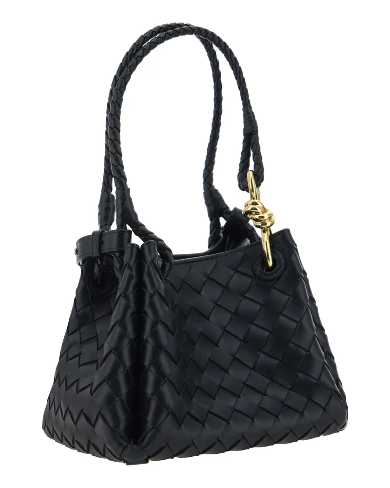 Bottega Veneta Women's Shoulder Bag Parachute Lambskin Black Black-Brass Black/brass Black