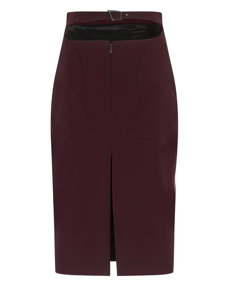 Thierry Mugler Women's Bodycon Skirt Brown Viscose Pencil Brown