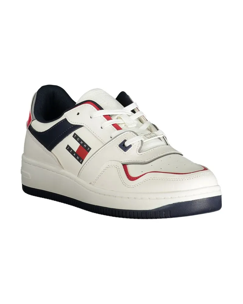 Tommy Hilfiger Color-Block Polyurethane Sneaker — White White