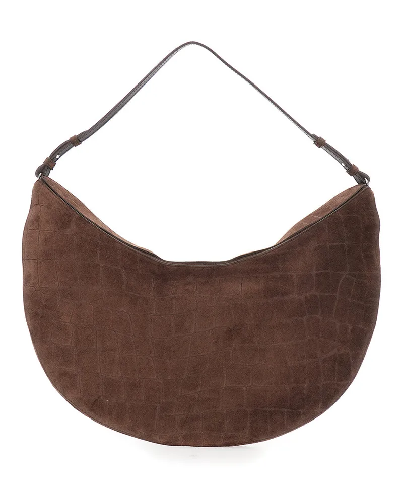 Jacquemus Women's Brown Shoulder Bag With Embossed Effect Leather Brown