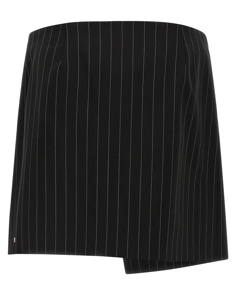 SPORTMAX Women's Black Virgin Wool Long Skirt Black
