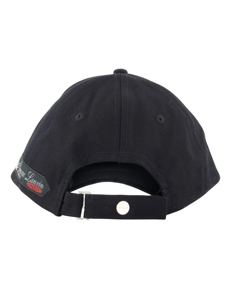 Lanvin Unisex Etiquette Cap -  Cotton Black Accessories Hats Black
