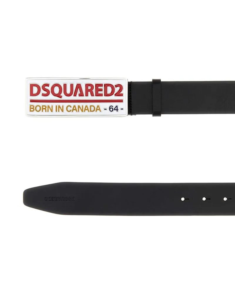 Dsquared2 Men's Black Leather Belt 2124 Cinture Black