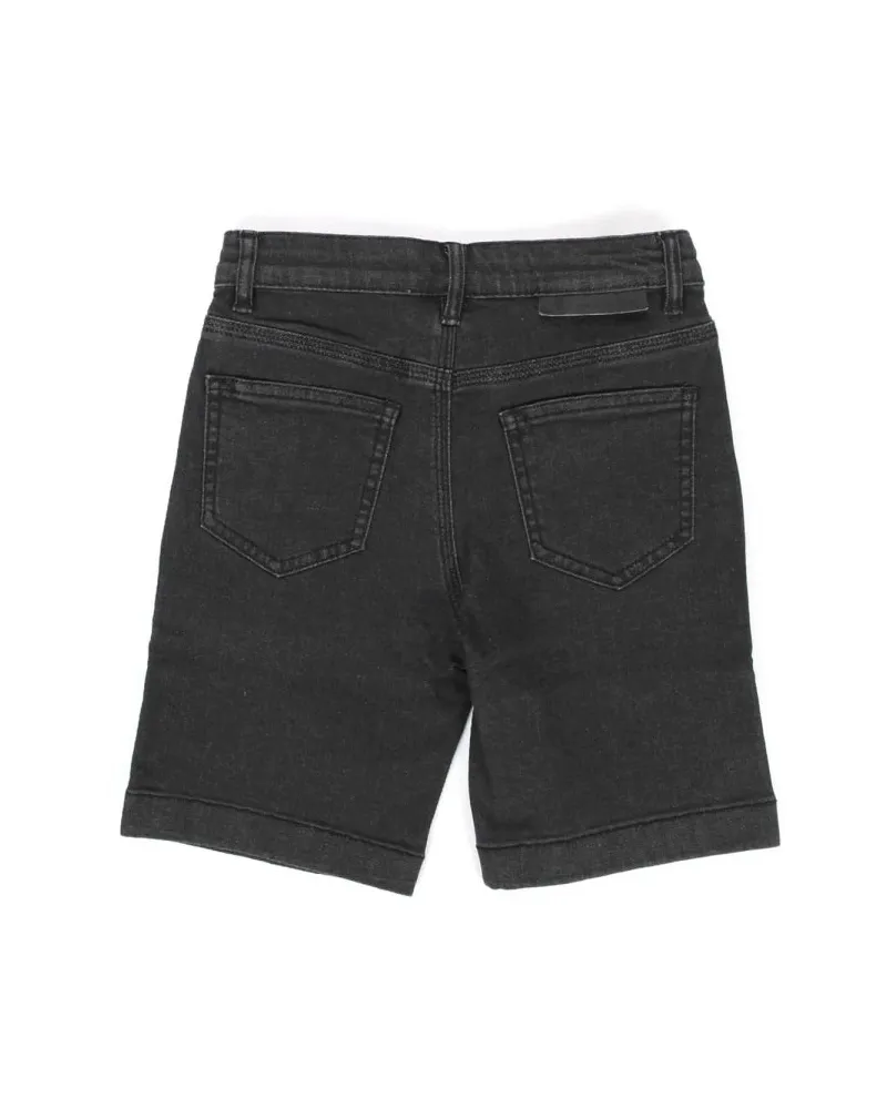 Stella McCartney Stretch Denim Bermuda Shorts — Black Black