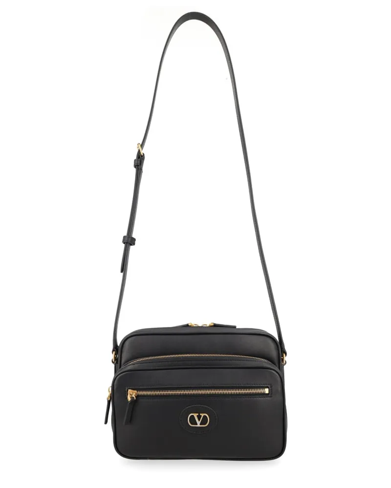 Valentino Garavani Men's Shoulder Bag Antibes Black Leather Black