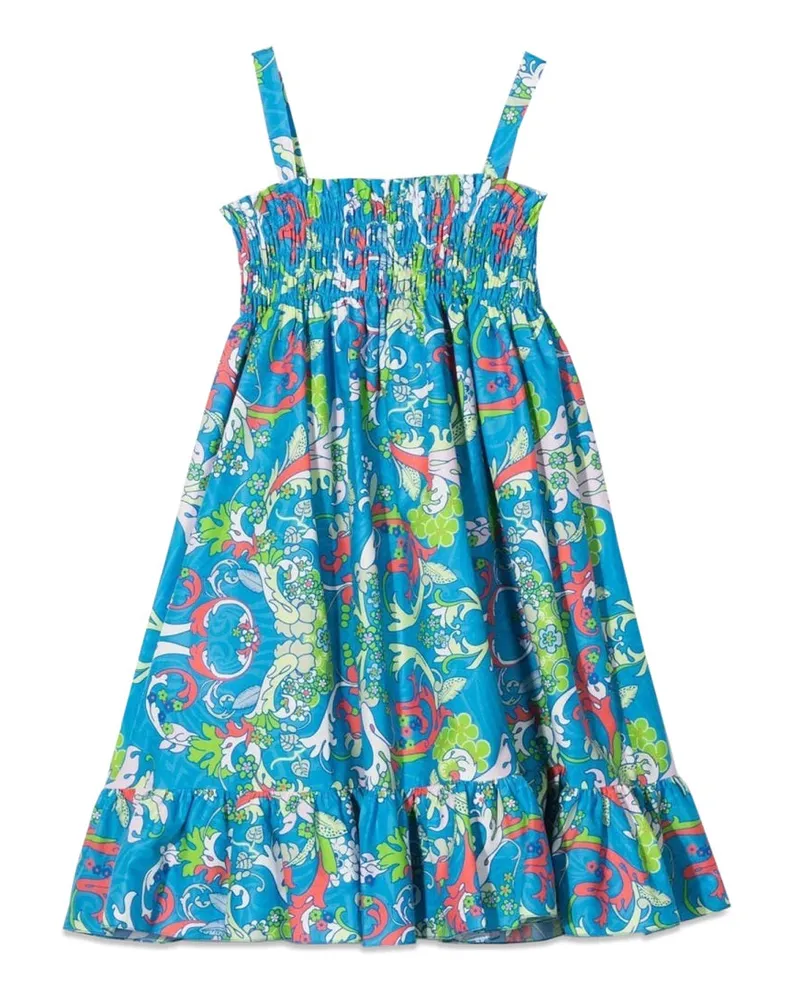 Versace Multicolor Cotton Dress — Multicolor Multicolor