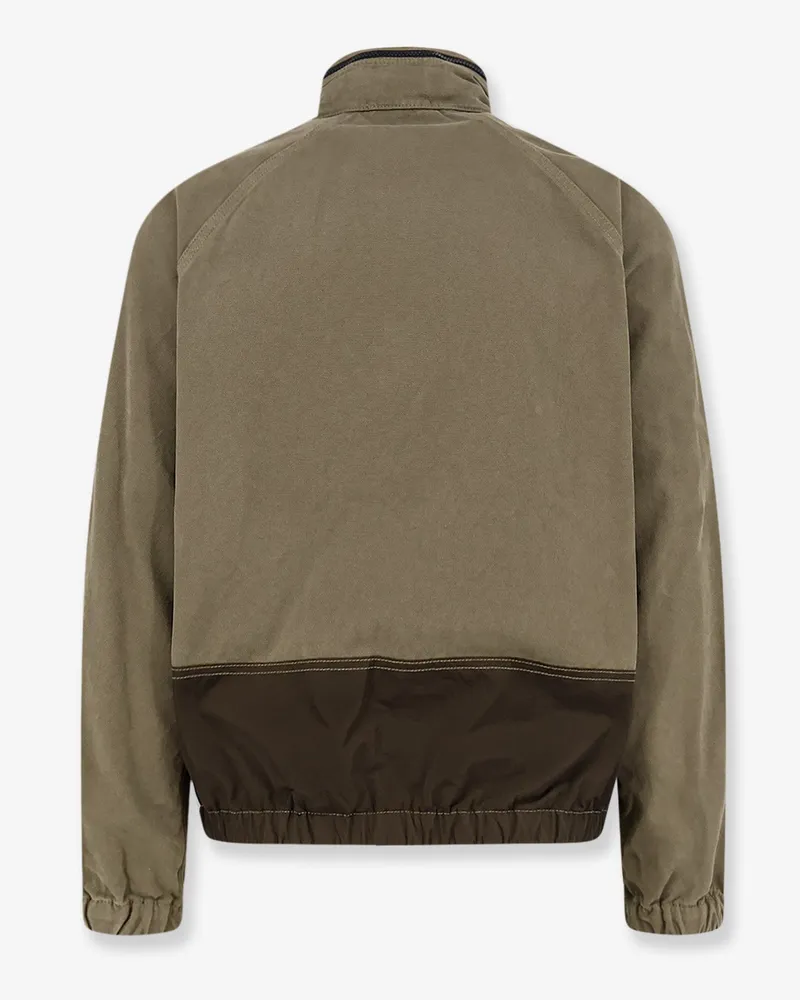 Stone Island Men's Jacket Organic Cotton With Nylon Hood Green Green