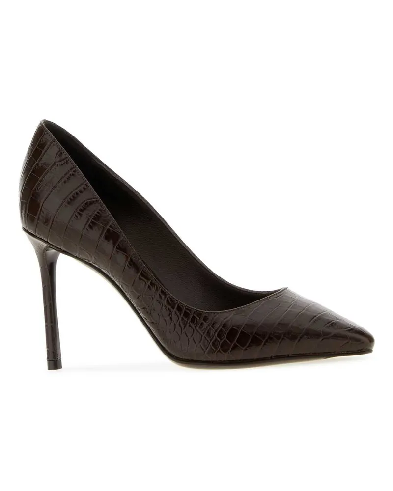 Jimmy Choo Women's Chocolate Leather Romy 85 Pumps Scarpe Con Tacco Brown