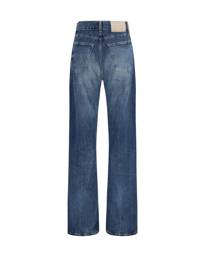 Our Legacy Women's Blue Cotton Bootcut Jeans Clothing Blue