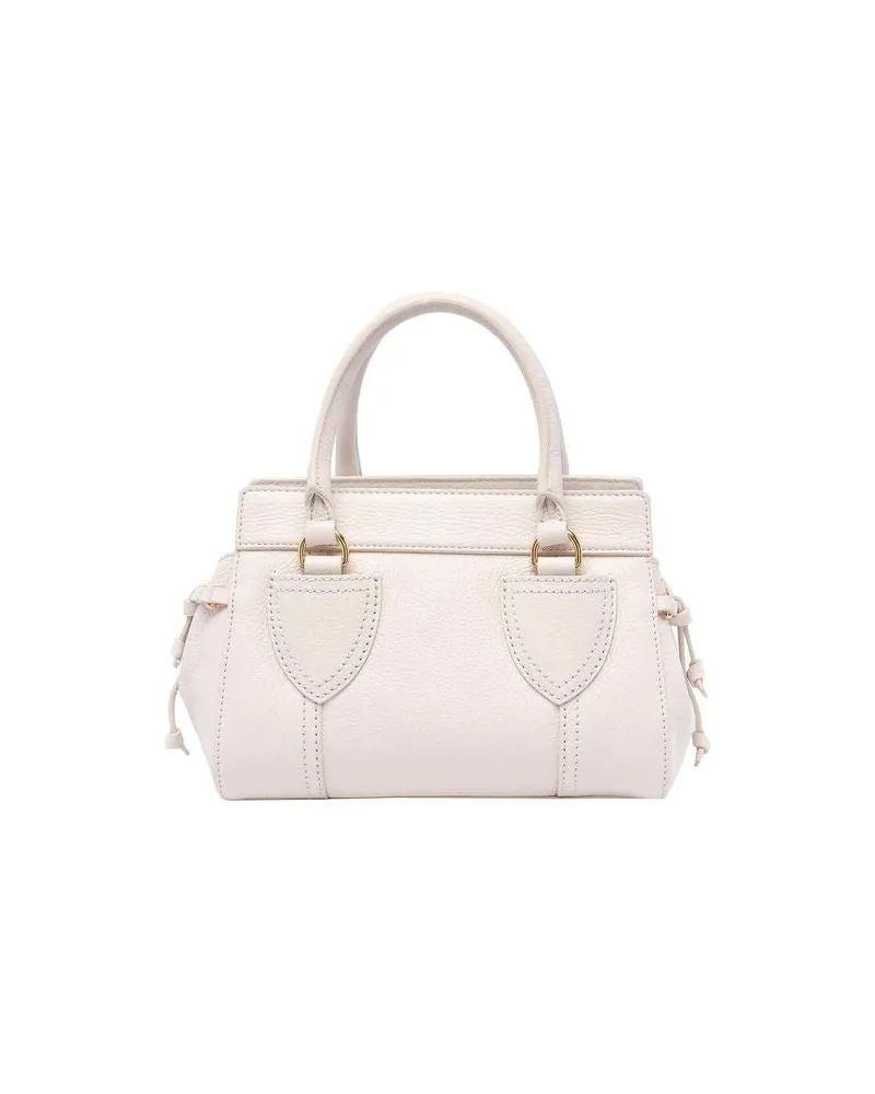 Coccinelle Women's Handbag Lambskin White Cow Leather Bags - Handbags White